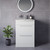 Napoli 390 Gloss White 600mm 2 Drawer Vanity Unit with Arc Basin Lifestyle Image thumbnail