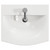Napoli 390 Gloss White 500mm Wall Mounted Single Drawer Vanity Unit with Arc Basin Top View thumbnail