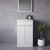 Napoli 390 Gloss White 500mm 2 Door Vanity Unit with Arc Basin Lifestyle Image thumbnail