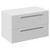 Napoli 460 Gloss White 800mm Wall Mounted 2 Drawer Vanity Unit for Countertop Basins Left Hand View