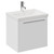 Napoli 390 Gloss White 500mm Wall Mounted Single Drawer Vanity Unit with Glide Basin Left Hand View thumbnail