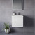 Napoli 390 Gloss White 500mm Wall Mounted Single Drawer Vanity Unit with Glide Basin Lifestyle Image thumbnail