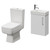 Napoli Cube Gloss White 400mm Single Door Wall Mounted Vanity Unit and Toilet Suite with Align Basin Right Hand View thumbnail