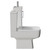 Napoli Cube Gloss White 400mm Single Door Wall Mounted Vanity Unit and Toilet Suite with Align Basin Side View thumbnail