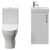 Napoli Cube Gloss White 400mm Single Door Vanity Unit and Jubilee Toilet Suite with Align Basin Front View thumbnail