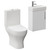Napoli Cube Gloss White 400mm Single Door Wall Mounted Vanity Unit and Jubilee Toilet Suite with Align Basin Left Hand View thumbnail