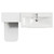 Napoli 390 Gloss White 1300mm 2 Drawer Vanity Unit Toilet Suite with Glide Basin Top View thumbnail