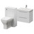 Napoli 390 Gloss White 1100mm Wall Mounted 2 Drawer Vanity Unit and Toilet Suite with Glide Basin Right Hand View thumbnail