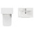 Napoli 390 Gloss White 1100mm Wall Mounted 2 Drawer Vanity Unit and Toilet Suite with Glide Basin Top View thumbnail