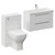 Napoli 390 Gloss White 1300mm Wall Mounted 2 Drawer Vanity Unit and Toilet Suite with Glide Basin Left Hand View thumbnail