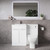 Napoli 390 Gloss White 1100mm 2 Door Vanity Unit Toilet Suite with Square Left Hand Lucia Basin Lifestyle Image thumbnail