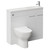 Napoli 250 Gloss White 1000mm 2 Door Vanity Unit Toilet Suite with Round Silvo Basin Left Hand View thumbnail
