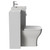 Napoli 390 Gloss White 1000mm 2 Door Vanity Unit Toilet Suite with Glide Basin Side View
