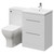 Napoli 460 Gloss White 1100mm 2 Drawer Vanity Unit Toilet Suite with Glide Basin Right Hand View thumbnail