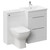 Napoli 460 Gloss White 1100mm 2 Drawer Vanity Unit Toilet Suite with Glide Basin Left Hand View thumbnail