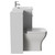 Napoli 460 Gloss White 1100mm 2 Drawer Vanity Unit Toilet Suite with Glide Basin Side View thumbnail