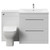 Napoli 460 Gloss White 1300mm 2 Drawer Vanity Unit Toilet Suite with Glide Basin Front View thumbnail