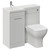 Napoli 390 Gloss White 900mm Single Door Vanity Unit Toilet Suite with Left Hand Square Lucia Basin Left Hand View thumbnail