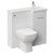 Napoli 390 Gloss White 900mm Single Door Vanity Unit Toilet Suite with Right Hand Square Lucia Basin Left Hand View thumbnail