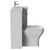 Napoli 390 Gloss White 900mm Single Door Vanity Unit Toilet Suite with Right Hand Square Lucia Basin Side View thumbnail