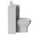 Napoli 390 Gloss White 1000mm 2 Door Vanity Unit Toilet Suite with Right Hand Square Lucia Basin Side View thumbnail