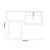 Napoli 390 Gloss White 1000mm 2 Door Vanity Unit Toilet Suite with Right Hand Square Lucia Basin Top Down Dimensions thumbnail