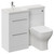 Napoli 390 Gloss White 1000mm 2 Drawer Vanity Unit Toilet Suite with Left Hand Square Lucia Basin Left Hand View thumbnail