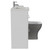 Napoli 390 Gloss White 1000mm 2 Drawer Vanity Unit Toilet Suite with Left Hand Square Lucia Basin Side View thumbnail