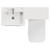 Napoli 390 Gloss White 1000mm 2 Drawer Vanity Unit Toilet Suite with Left Hand Square Lucia Basin Top View thumbnail