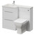 Napoli 460 Gloss White 1100mm 2 Drawer Vanity Unit Toilet Suite with Left Hand Square Lucia Basin Right Hand View thumbnail