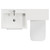 Napoli 460 Gloss White 1100mm 2 Drawer Vanity Unit Toilet Suite with Left Hand Square Lucia Basin Top View thumbnail