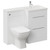 Napoli 460 Gloss White 1100mm 2 Drawer Vanity Unit Toilet Suite with Right Hand Square Lucia Basin Left Hand View thumbnail