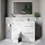 Napoli 460 Gloss White 1100mm 2 Drawer Vanity Unit Toilet Suite with Right Hand Square Lucia Basin Lifestyle Image thumbnail