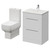 Napoli 460 Gloss White 600mm 2 Drawer Vanity Unit and Tacoma Comfort Height Toilet Suite with Angel Basin Right Hand View thumbnail