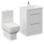 Napoli 460 Gloss White 600mm 2 Drawer Vanity Unit and Tacoma Comfort Height Toilet Suite with Angel Basin Left Hand View thumbnail