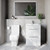 Napoli 460 Gloss White 600mm 2 Drawer Vanity Unit and Tacoma Comfort Height Toilet Suite with Angel Basin Lifestyle Image thumbnail