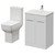 Napoli 460 Gloss White 600mm 2 Door Vanity Unit and Tacoma Comfort Height Toilet Suite with Angel Basin Right Hand View thumbnail