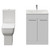 Napoli 460 Gloss White 600mm 2 Door Vanity Unit and Tacoma Comfort Height Toilet Suite with Angel Basin Front View thumbnail