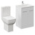 Napoli 460 Gloss White 600mm 2 Door Vanity Unit and Tacoma Comfort Height Toilet Suite with Angel Basin Left Hand View thumbnail