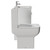 Napoli 460 Gloss White 600mm 2 Door Vanity Unit and Tacoma Comfort Height Toilet Suite with Angel Basin Side View thumbnail