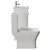 Napoli 390 Gloss White 400mm Single Door Vanity Unit and Kingston Toilet Suite with Glide Basin Side View thumbnail
