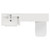 Napoli 390 Gloss White 1500mm 2 Drawer Vanity Unit Toilet Suite with Left Hand Square Lucia Basin Top View thumbnail