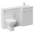 Napoli 390 Gloss White 1500mm 3 Door Vanity Unit Toilet Suite with Right Hand Square Lucia Basin Left Hand View thumbnail