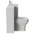 Napoli 390 Cento Gloss White 1200mm 2 Drawer Vanity Unit Toilet Suite with Glide Basin Side View thumbnail