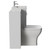 Napoli 390 Cento Gloss White 1200mm 2 Door Vanity Unit Toilet Suite with Glide Basin Side View thumbnail