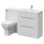 Napoli 390 Cento Gloss White 1400mm 2 Drawer Vanity Unit Toilet Suite with Glide Basin Right Hand View thumbnail