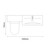 Napoli 390 Cento Gloss White 1400mm 2 Drawer Vanity Unit Toilet Suite with Glide Basin Top Down Dimensions thumbnail