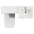 Napoli 390 Cento Gloss White 1100mm 2 Door Vanity Unit Toilet Suite with Glide Basin Top View thumbnail