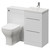 Napoli 390 Cento Gloss White 1100mm 2 Drawer Vanity Unit Toilet Suite with Glide Basin Right Hand View thumbnail