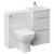 Napoli 390 Cento Gloss White 1100mm 2 Drawer Vanity Unit Toilet Suite with Glide Basin Left Hand View thumbnail